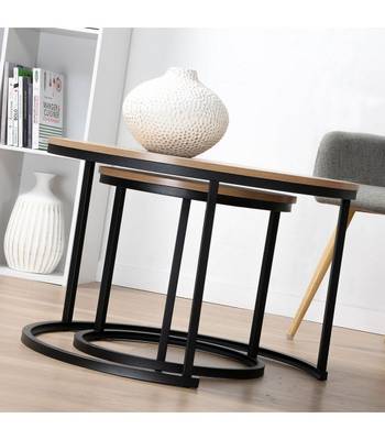 Stapelbare Beistelltische (2er-Set)