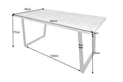 Esstisch LOFT 160cm grau Beton-Optik kaufen | home24