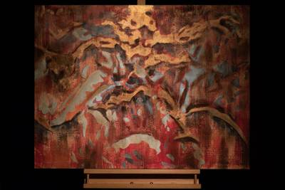 Acrylbild Handgemalt Nonfigurativ Ir