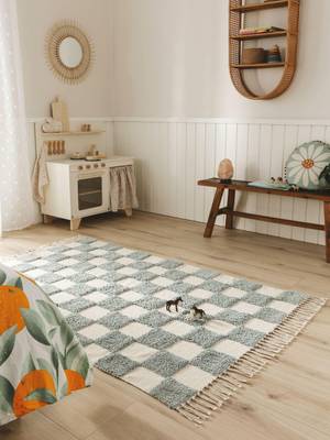 Handgewebter Kinderteppich Caro