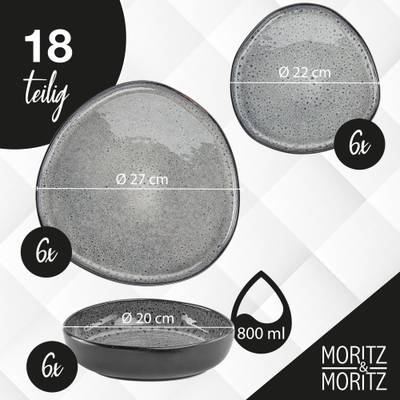 Geschirrset ORGANIC 6 Personen 18-tlg.