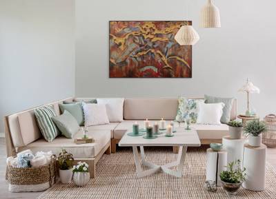 Acrylbild Handgemalt Nonfigurativ Ir