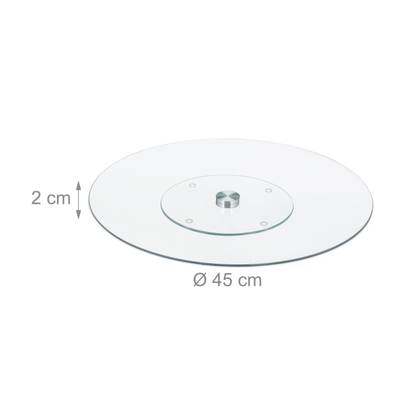 Plateau tournant en verre 45 cm