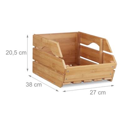 Caisse en bois H. 25cm, vente au meilleur prix