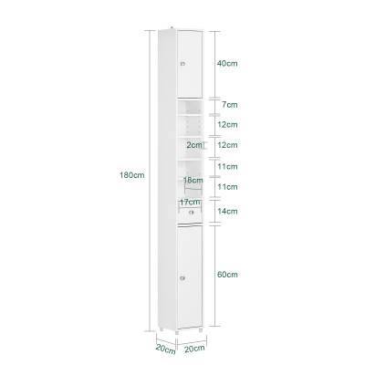 SoBuy BZR34-W Meuble de Rangement Salle d Bain Meuble Colonne