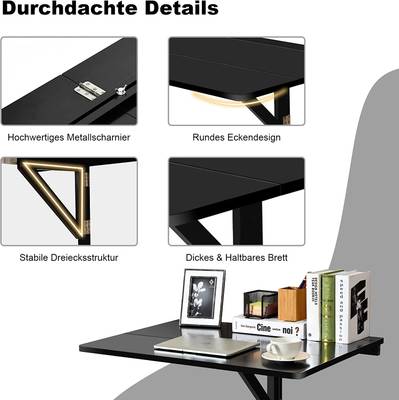 Wandmontierter Klapptisch