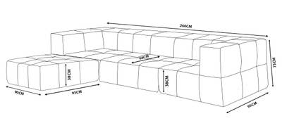 Ecksofa sofaBULOUS mit Ottomane