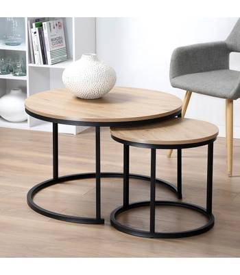 Stapelbare Beistelltische (2er-Set)