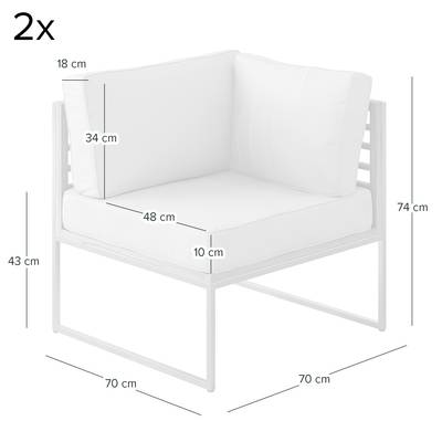 Loungeset TEAKLINE 4-teilig