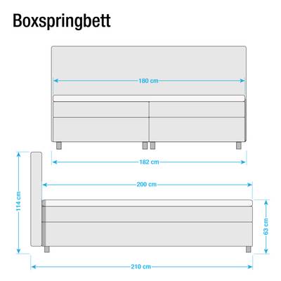 Boxspringbett Campile (inkl. Topper)