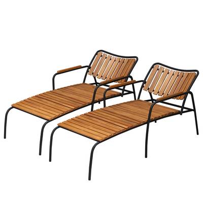 Gartenliege Beeley 2er-Set