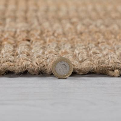 Kurzflorteppich Jute Boucle