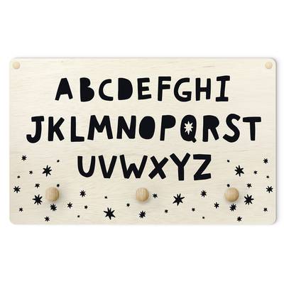 Kindergarderobe Alphabet mit Sternen