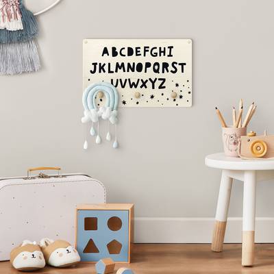 Kindergarderobe Alphabet mit Sternen