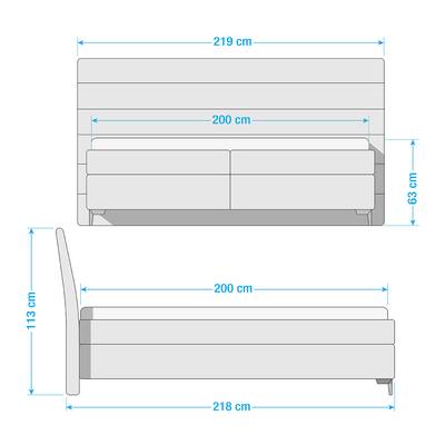 Boxspringbett Soft Lines Box