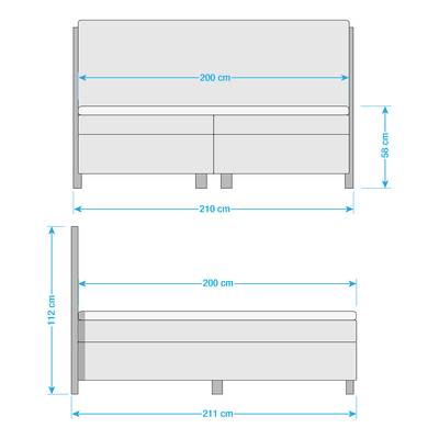 Boxspringbett California Box