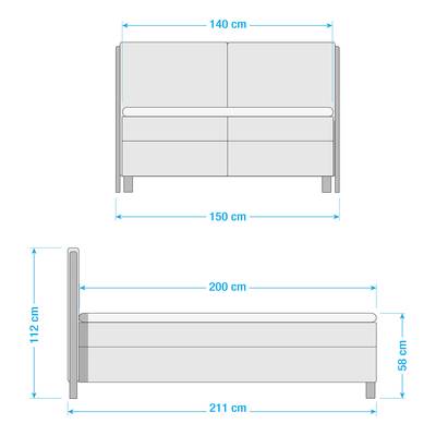 Boxspringbett California Box