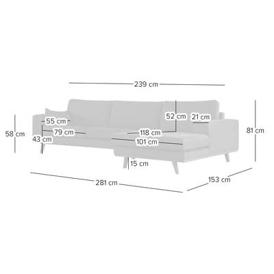 Ecksofa BILLUND mit Longchair