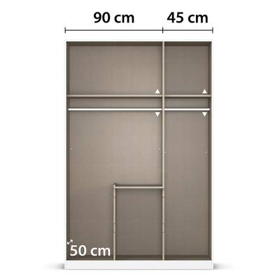 Drehtürenschrank Mainz mit Passepartout