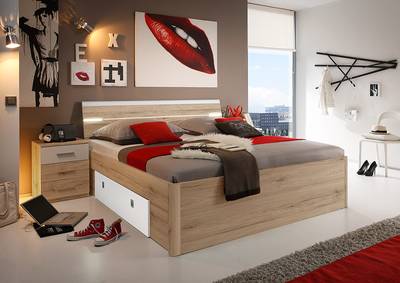 Beleuchtetes Bettgestell Menaun