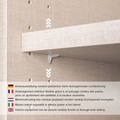 Drehtürenschrank Montclar - Griff Chrom