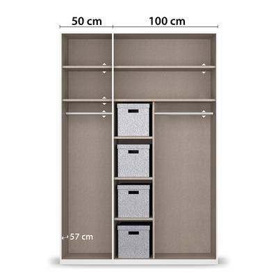 Drehtürenschrank Montclar - Griff Chrom