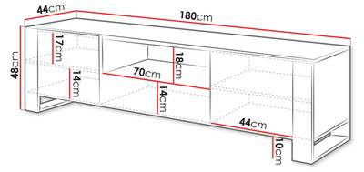 TV-Lowboard Wood