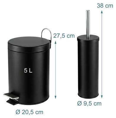 Badezimmer Set Mülleimer & WC-Bürste kaufen