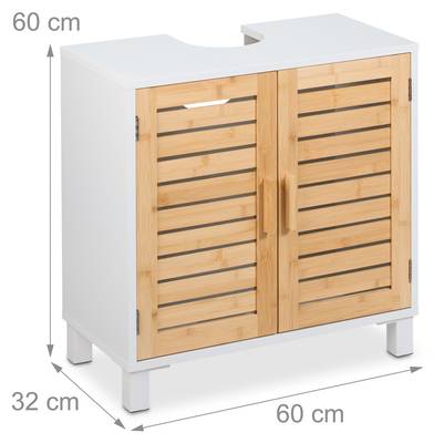 Waschbeckenunterschrank mit Bambus-Tren kaufen | home24