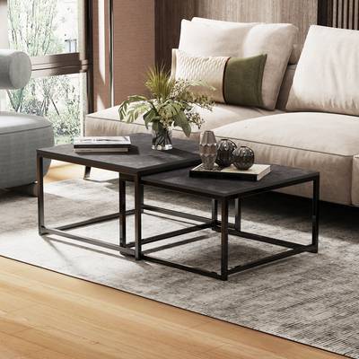 Couchtisch Satztisch schwarz (2er Set)