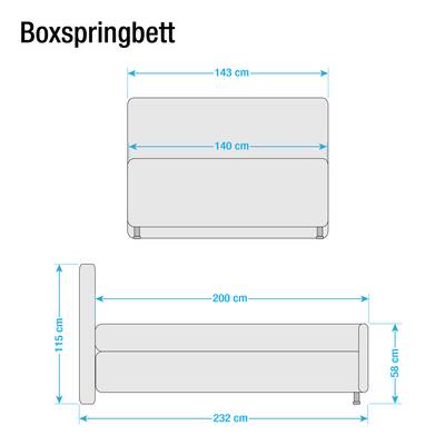 Boxspringbett Amadeo Kunstleder