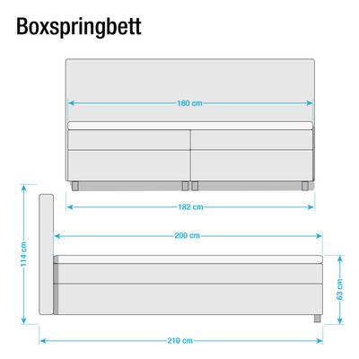 Boxspringbett Campile (inkl. Topper)