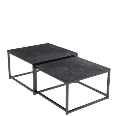 Couchtisch Satztisch schwarz (2er Set)