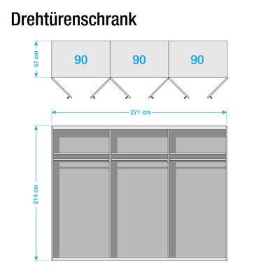 Drehtürenschrank Annett II