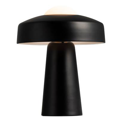 Elegant Designs LT1025-TAN – Moderne Tischleuchte Mit Leder-Sockel & Weißem Stoffschirm | Wohnzimmerlampe Hellbraun, 60 Watt