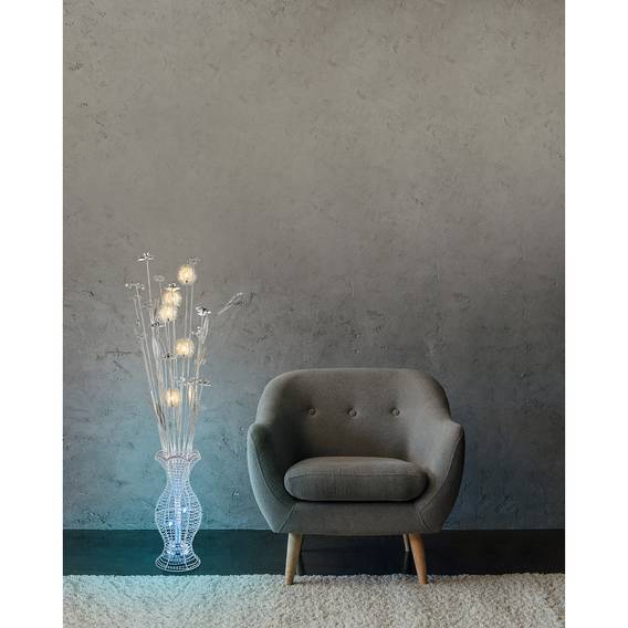 Led flammig Anton stehleuchte Aluminium42 I fb67yg