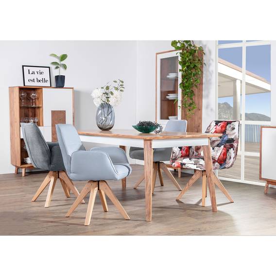 Eiche Blau Polsterstuhl I MassivFlachgewebeRot Candelaria 8NOkn0wPX