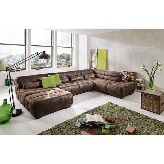Wohnlandschaft Weegena - Antiklederlook | home24