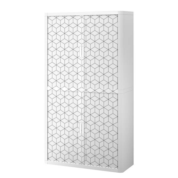 Aktenschrank easyOffice Black/White IV - Kunststoff | home24.at
