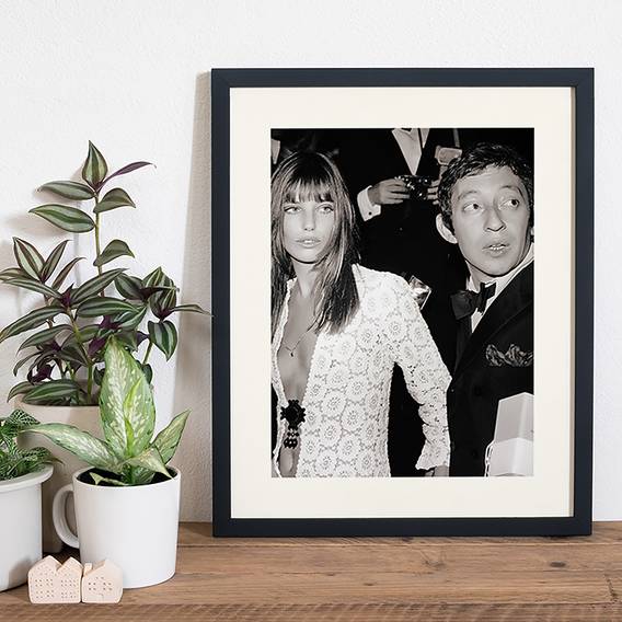 Bild Serge Gainsbourg and Jane Birkin - Buche massiv / Plexiglas | home24