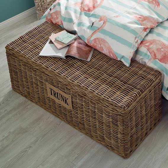 Truhe Trunk - Rattan / Holz | home24