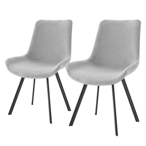 Esszimmerstuhl Conley (2er-Set) - Samt / Metall | home24
