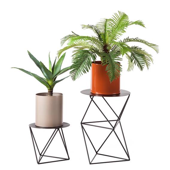 Blumenständer Vuren (2-teilig) - Stahl / Eisen | home24.at