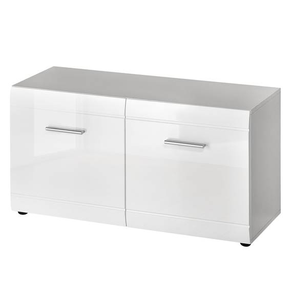 Garderobenbank Adana - Hochglanz Weiß | home24