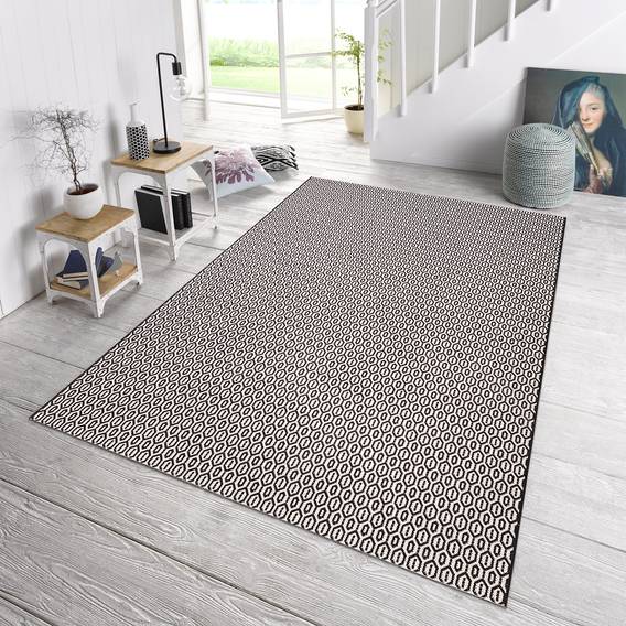 SchwarzWeiß80 teppich Inoutdoor Coin 150 X Cm eWDEH29IY