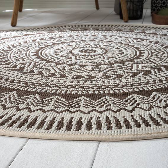 KunstfaserNougatCreme Cm Inoutdoorteppich 120 Bamberg Ø I29EHD