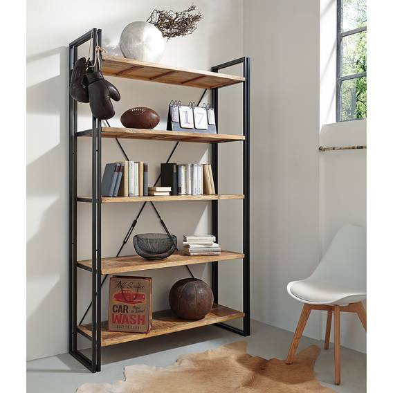 Regal Iron I - Mango massiv / Eisen | home24.at