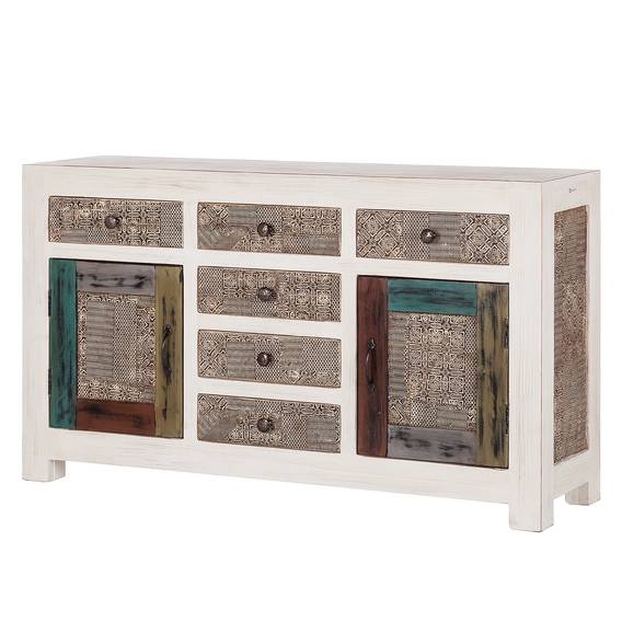 Sideboard Goa White Mango teilmassiv home24