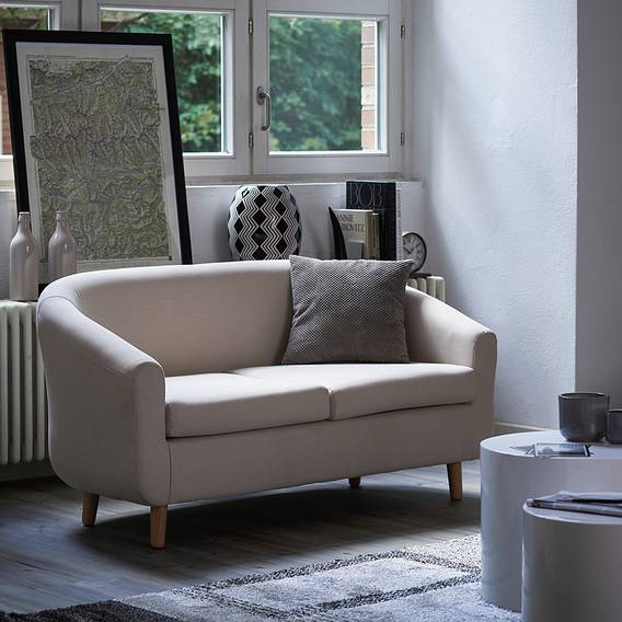 Sofa Little (2-Sitzer) - Stoff Beige | home24