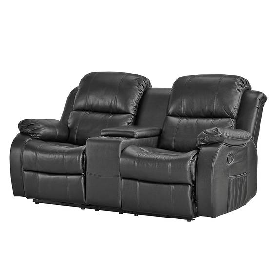 Kinosofa Mendis 2 Sitzer Schwarz